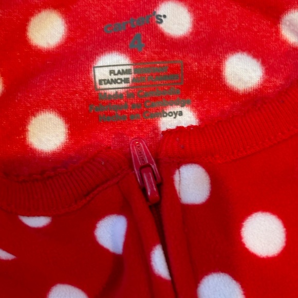 Carter’s One-Piece Fleece Footed Pajamas, size 4 - Picture 3 of 6